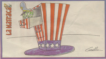 Cartoon by Guillermo Lorentzen published in Al Da, a Guatemalan newspaper, on June 2, 2000