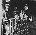[photo: ER, Louis Howe, and E. Presinol, 1920]