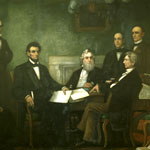 image: Painting of Signing of Emancipation Proclamation