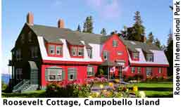 [picture:  Roosevelt family home at Campobello Island]