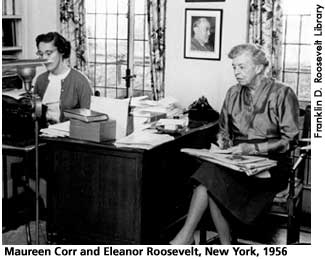 [picture: Maureen Corr and Eleanor Roosevelt, New York, 1956]