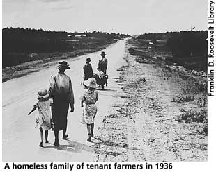 [picture: a homeless family of tenant farmers in 1936]  