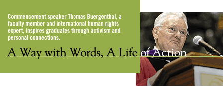 Graphic header "A Way with Words, A Life of Action"